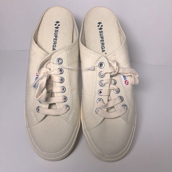 Superga Shoes - New Superga Slide On Sneakers Canvas Wedge 40